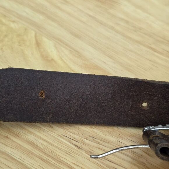 Cowgirl buckle Statement Belt WESTERN Size Large cowboy RODEO Brown leather main image 7